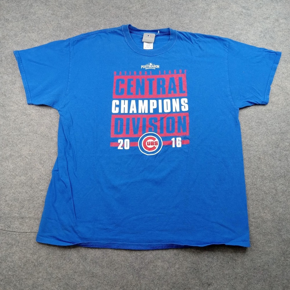 Chicago Cubs Shirt Mens XL Blue‎ MLB Baseball 2016 Central Division Champions